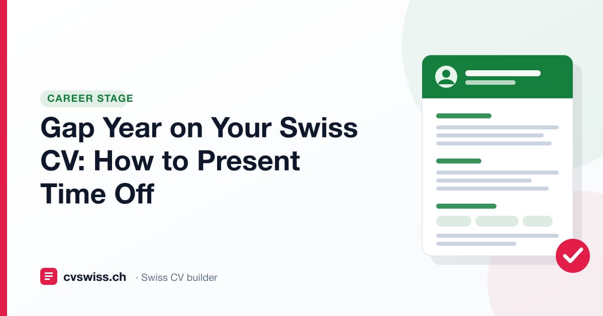 Gap Year on Your Swiss CV: How to Present Time Off